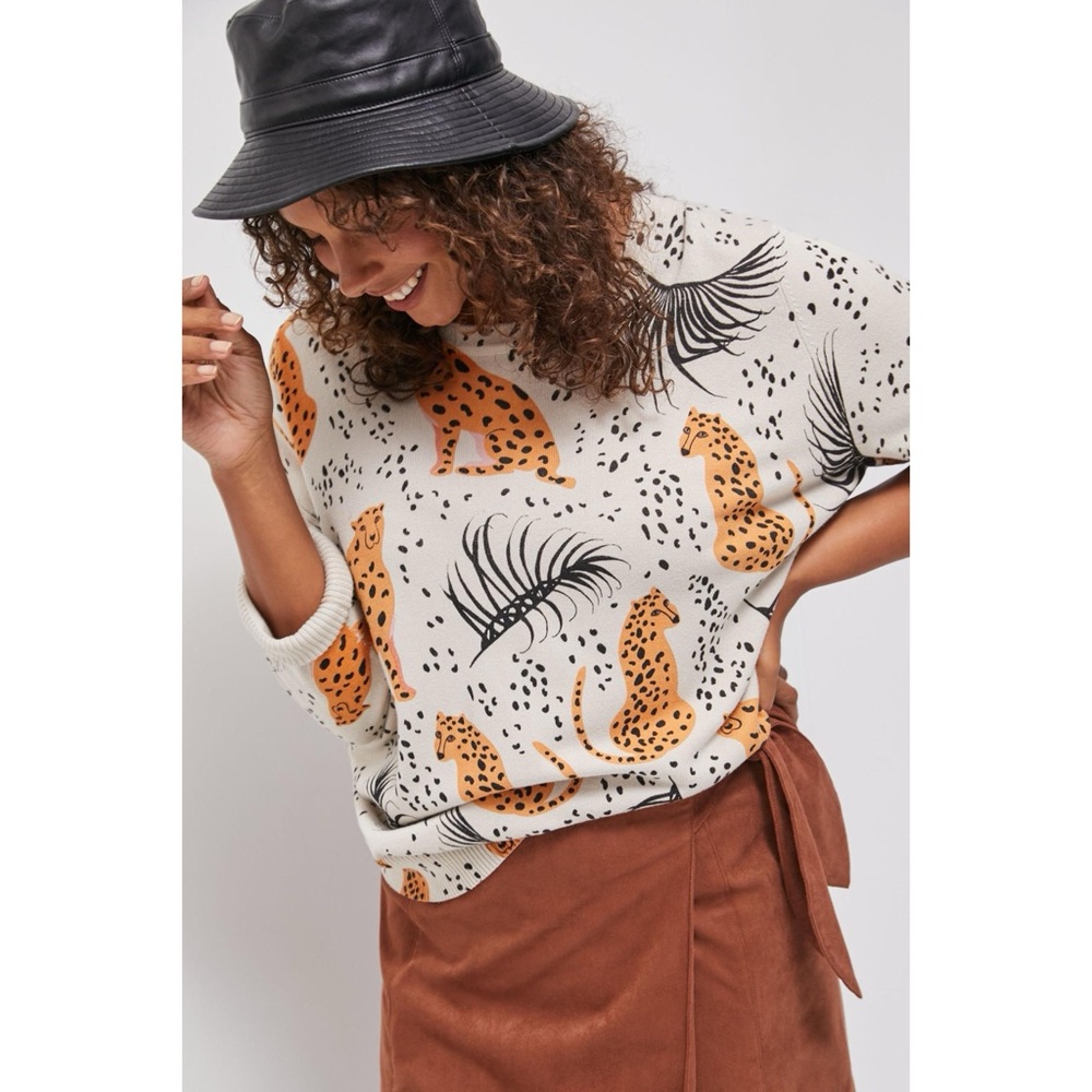 Anthropologie Leopard Pullover